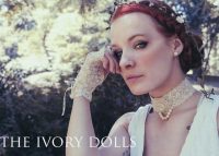 Lady Lace Gloves, Pearly Dreams Choker, and Grace Dress by The Ivory Dolls. Modelled by Fuchsfee. Photography by Alien Painkiller.