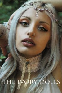 Key to my Heart Choker and Cuff and Princess Dress by The Ivory Dolls. Modelled by Mira Morningstar. Photography by Damien Morningstar.