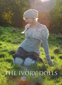 Springtime Mori Girl Shawl by The Ivory Dolls. Modelled by Mira Morningstar. Photography by Damien Morningstar.