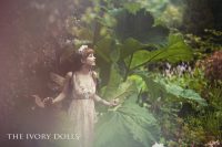 Midsummer Faery Dress in cream colourway and Midsummer Faery Gloves in cream colourway by The Ivory Dolls. Flower Crown and Wings by Under The Ivy. Modelled by Jess Louise. Makeup by Victoria Thomas. Photography by DanniellaJaine.