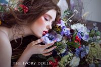 Key to My Heart Choker by The Ivory Dolls. Modelled by Aleksandra Girskaya. Floristry by Jasper+Quinn. Hair by Honeystone Hair. Makeup by Elouise Abbott. Photography by DannielleJaine.